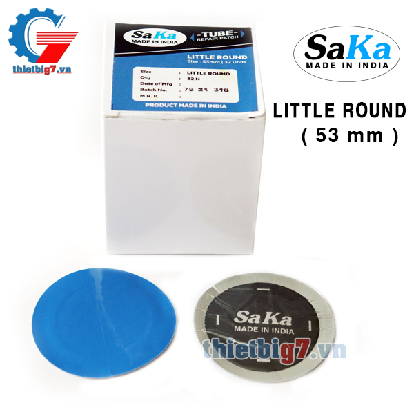 Miếng Vá Săm Lốp Xe Máy, Ô Tô SAKA Little Round 53mm ( Hộp 32 miếng )