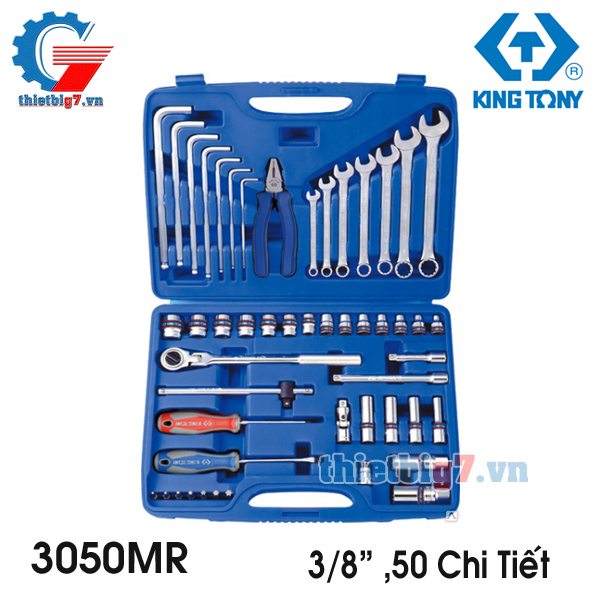 Bộ Tuýp 3/8″ Hệ Mét Kingtony 3050MR, 50 Chi Tiết