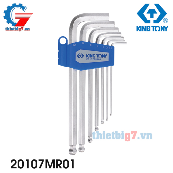 Bộ Lục Giác 7 Chi Tiết Hệ Mét Kingtony 20107MR01