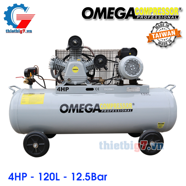 Máy Nén Khí OMEGA 4HP – 120L – 12,5Bar ( 2 cấp nén )