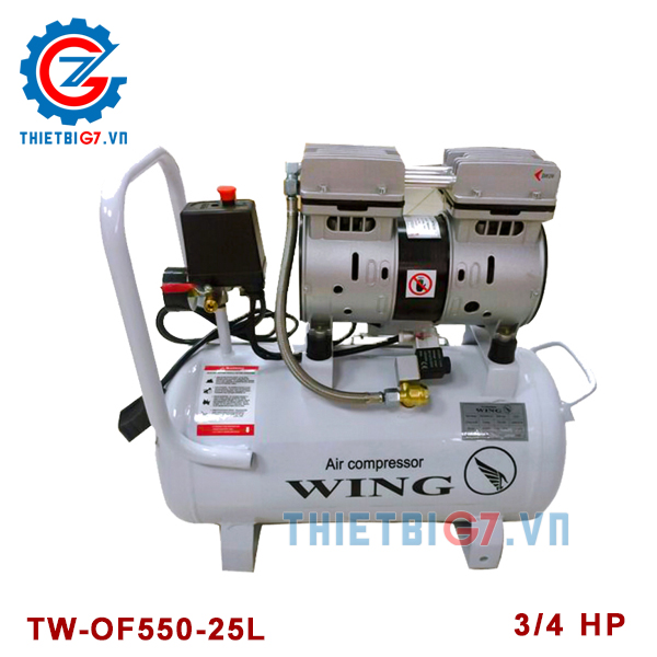 Máy nén khí không dầu giảm âm OF550-25L