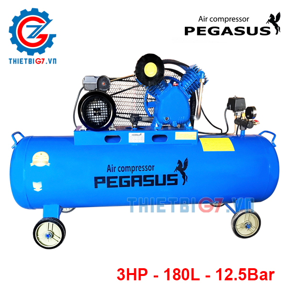 Máy Nén Khí Pegasus 2 Cấp Nén 3HP-180L-12,5Bar