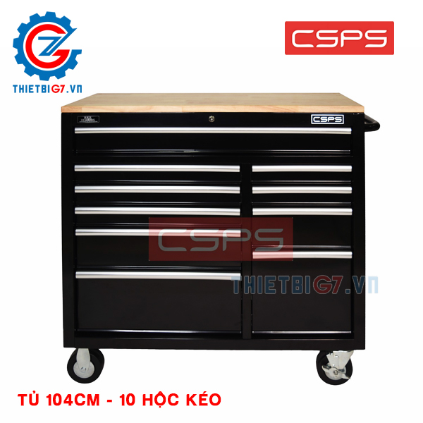 Tủ Đựng Dụng Cụ CSPS 104cm – 10 hộc kéo có mặt ván gỗ