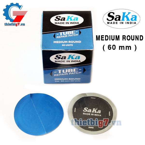 Miếng Vá Săm Lốp Xe Máy, Ô Tô SAKA Medium Round 60mm ( Hộp 30 miếng )