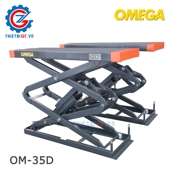 Cầu Nâng Ô Tô Cắt Kéo Kiểu Xếp (Âm Nền) OMEGA OM-35D