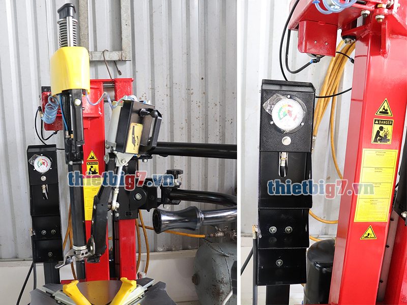Tay móc lốp không lơ via đi kèm với máy X306-GT