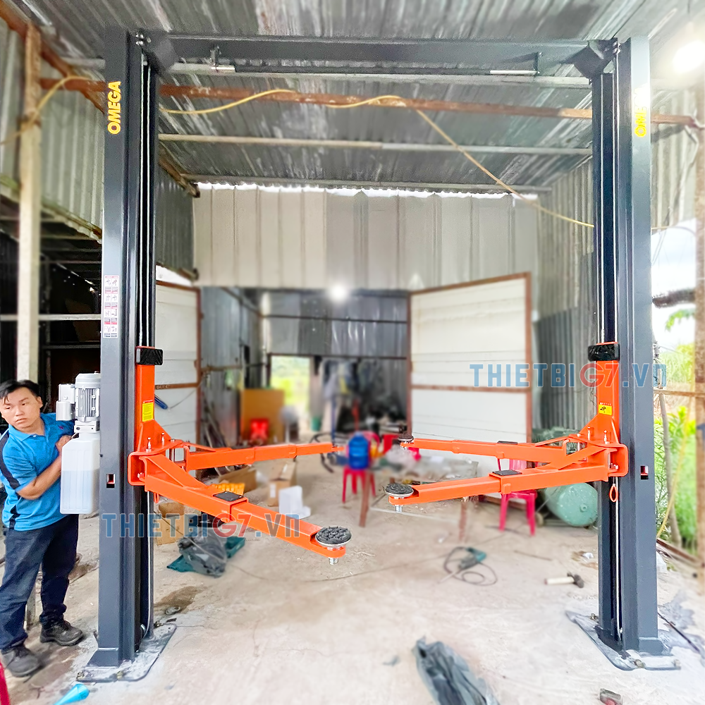 Quy trình hoạt động của cầu nâng ô tô 2 trụ cổng trên an toàn