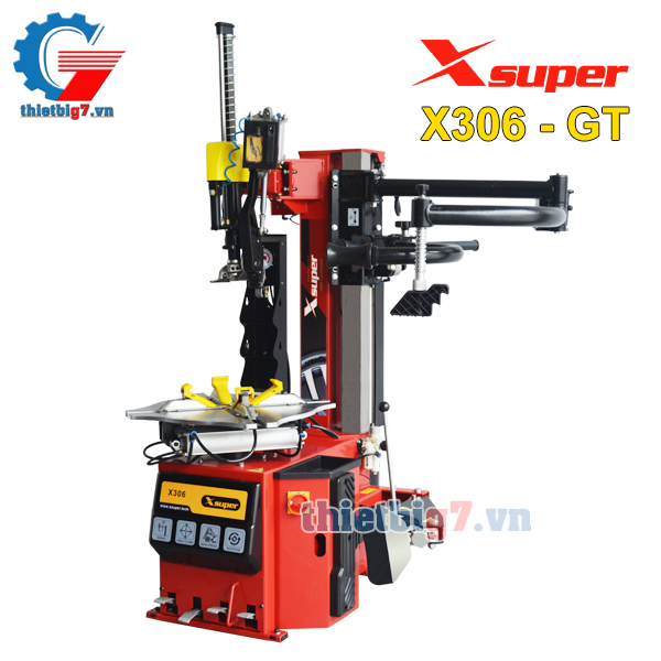 Máy Ra Vào Lốp Xe Ô Tô Tự Động Xsuper X306-GT, Có Bình Bơm Phụ Lốp Không Săm