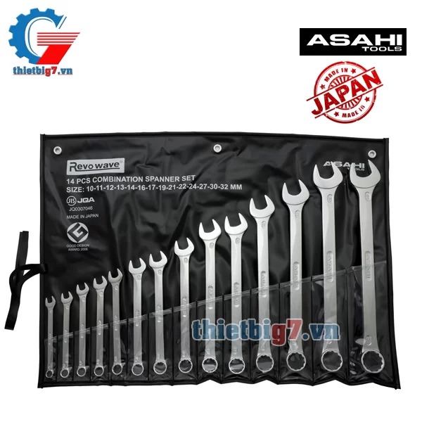 Bộ Cờ Lê Vòng Miệng 14 Chi Tiết ASAHI 1014M3-CL  ( 10-32mm )