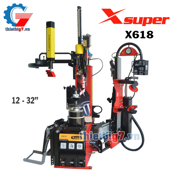 Máy Ra Vào Lốp Xe Tự Động Xsuper X618, Không Mâm Kẹp, Không Lơ Via