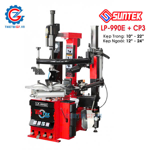 Máy Tháo Vỏ Xe Du Lịch Cần Ngã SunTek LP-990E Kết Hợp Cần Phụ CP3