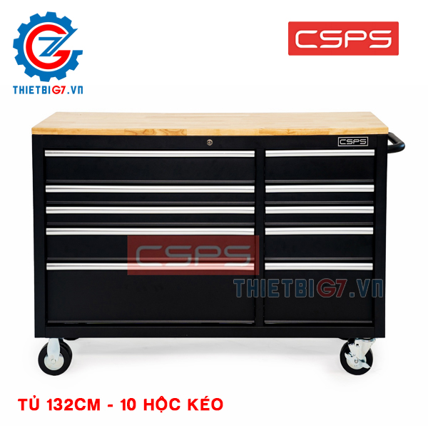 Tủ Đựng Dụng Cụ CSPS 132cm – 10 hộc kéo có mặt ván gỗ