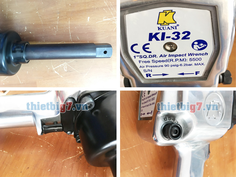 Hình ảnh súng vặn ốc dùng khí nén 1 inch Kuani KI-32-6