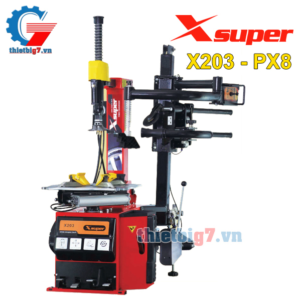 Máy Tháo Vỏ Xe Xsuper X203-PX8, Cần Gật Gù Kết Hợp Cần Phụ Trợ Lực