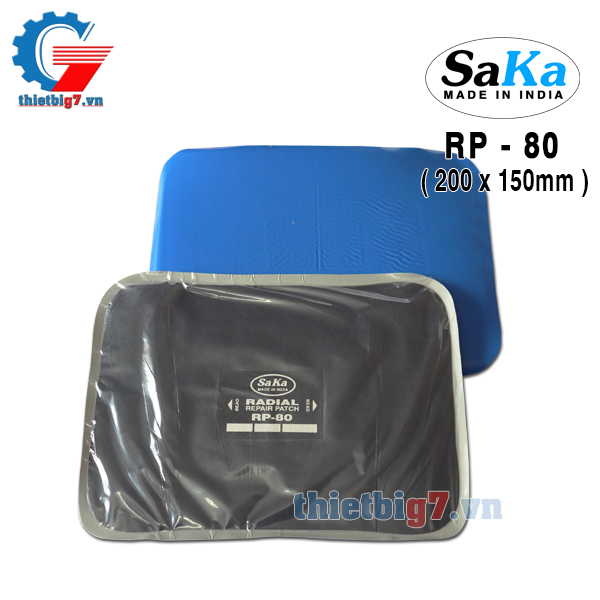 Miếng Vá Lốp Bố Thẳng SAKA RP-80 ( 200x150mm, Hộp 10 miếng )