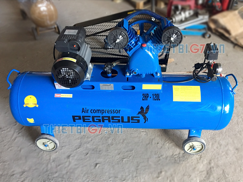 Máy bơm hơi pegasus 1 cấp 2hp-120l-8bar