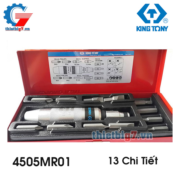 Bộ Vít Đóng 13 Chi Tiết Kingtony 4505MR01