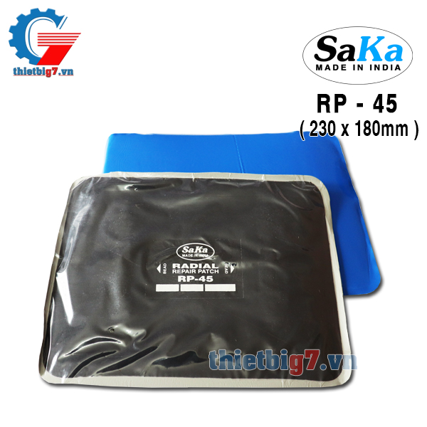 Miếng Vá Lốp Bố Thẳng SAKA RP-45 ( 230x180mm, Hộp 10 miếng )