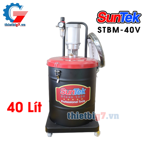 Máy Bơm Mỡ Dùng Khí Nén 40 Lít SUNTEK STBM-40V