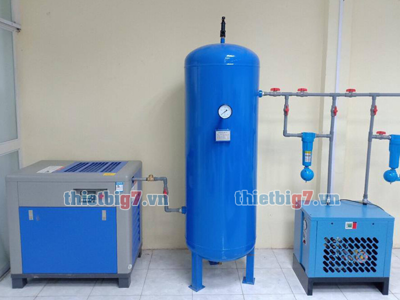 Hệ thống máy nén khí trục vít – máy sấy khí – bình tích khí