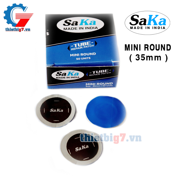 Miếng Vá Săm Lốp Xe Máy, Ô Tô SAKA Mini Round 35mm ( Hộp 50 miếng )