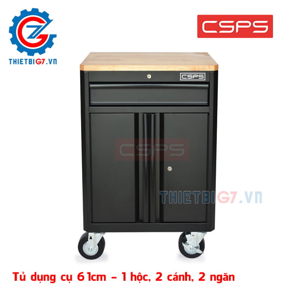 Tủ Đựng Dụng Cụ CSPS 2 cánh 61cm – 01 hộc kéo màu đen/đỏ