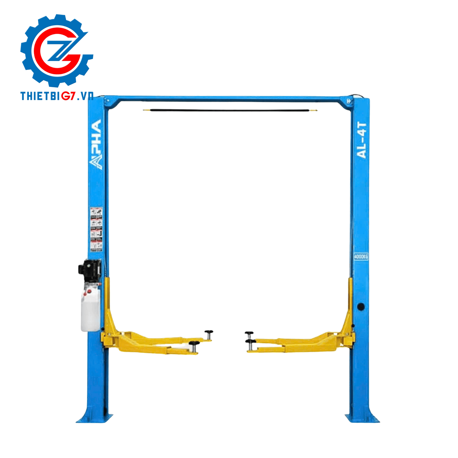 Cầu Nâng Ô Tô 2 Trụ Cổng Trên ALPHA AL-4T (Lock Giật 2 Bên, 4 Tấn)