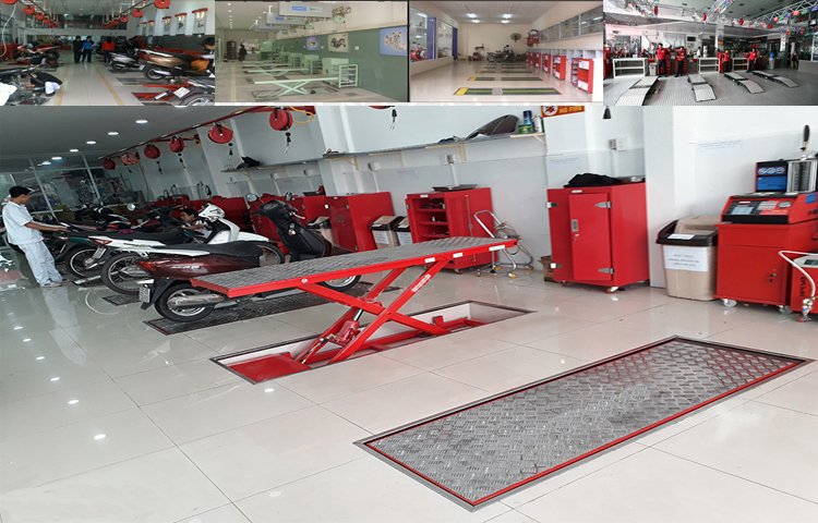 Bàn Nâng Xe Máy Đặt Âm Nền T250A
