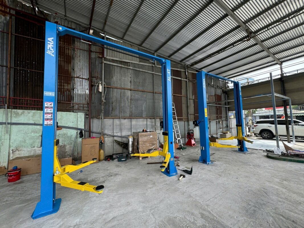 Lắp đặt cầu nâng ô tô 2 trụ