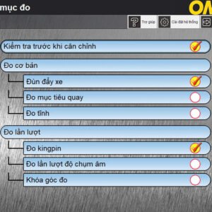Các Chức Năng Chính Máy Cân Chỉnh Thước Lái OMEGA 3D-ZD-6