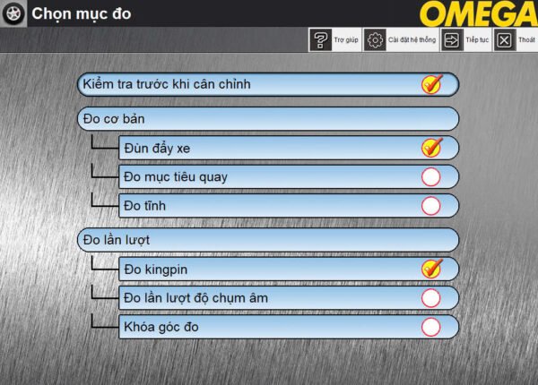 Các Chức Năng Chính Máy Cân Chỉnh Thước Lái OMEGA 3D-ZD-6
