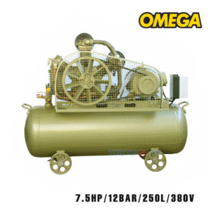Alternative view of Máy Nén Khí OMEGA 7.5HP – 250L – 12Bar ( 2 cấp nén )