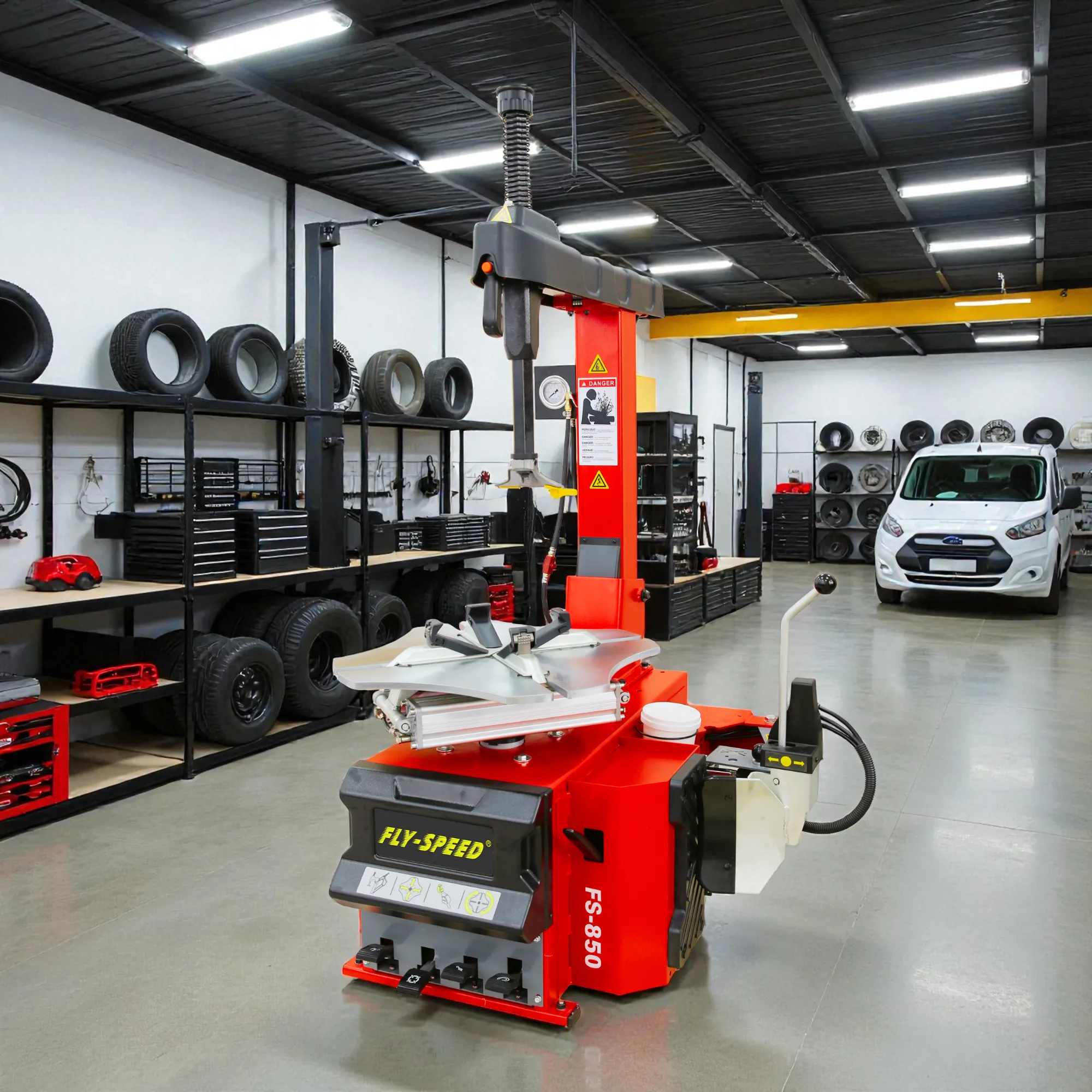 Máy ra vào lốp xe con - máy tháo lốp FS 850