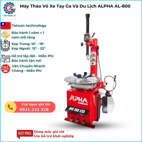 Máy Tháo Vỏ Xe Tay Ga Và Du Lịch ALPHA AL-800