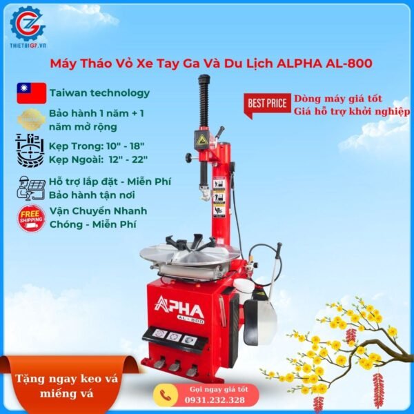 Máy Tháo Vỏ Xe Tay Ga Và Du Lịch ALPHA AL-800 - Ảnh 4