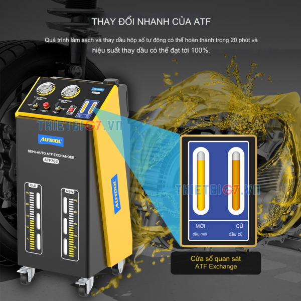 Máy Thay Dầu Hộp Số AUTOOL ATF702