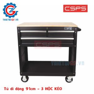 Xe Đẩy Đồ Nghề CSPS 91cm – 03 hộc kéo