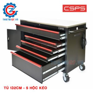 Tủ Đựng Dụng Cụ Đồ Nghề CSPS 132cm – 05 hộc kéo màu đen/trắng