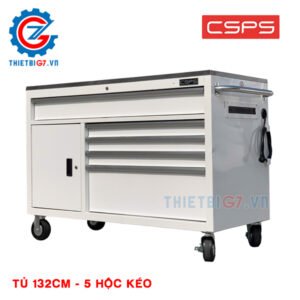 Tủ Đựng Dụng Cụ Đồ Nghề CSPS 132cm – 05 hộc kéo màu đen/trắng