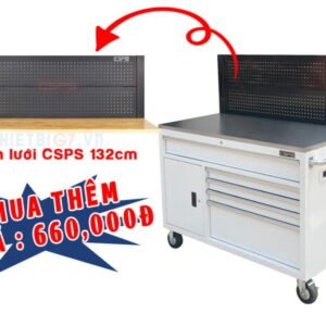 Tủ Đựng Dụng Cụ Đồ Nghề CSPS 132cm – 05 hộc kéo màu đen/trắng