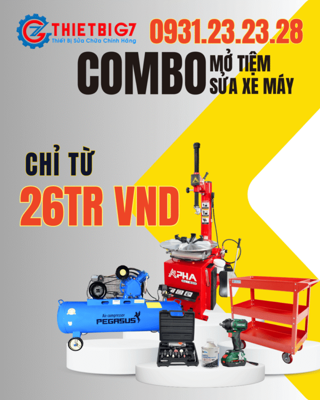 COMBO MỞ TIỆM SỬA XE MÁY NHỎ