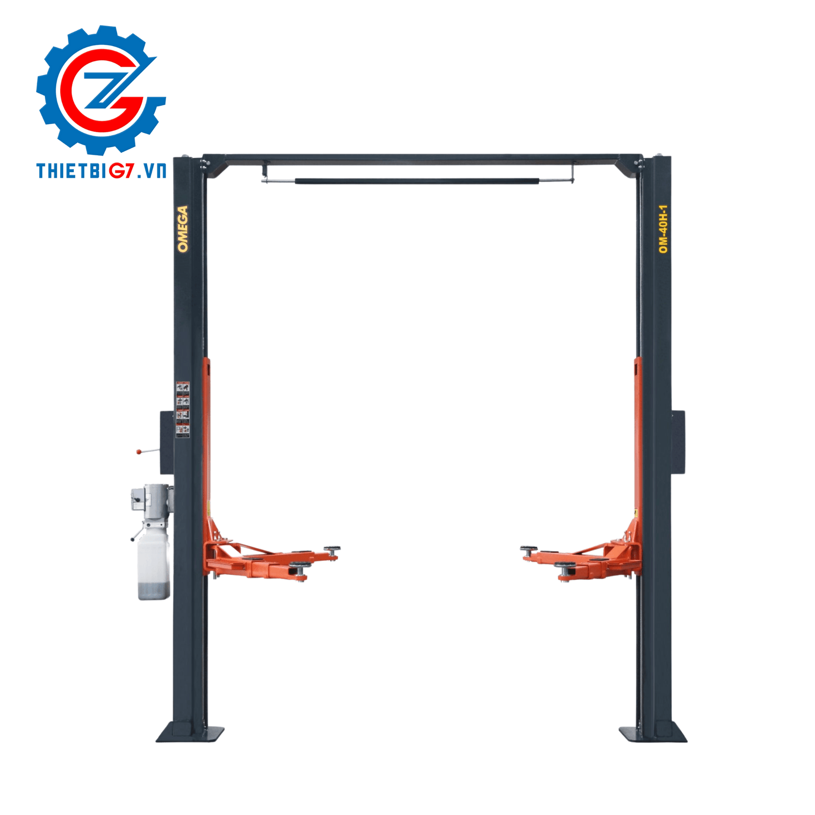 Cầu Nâng 2 Trụ Cổng Trên OMEGA (Lock giật 1 bên, tay 3 khớp nối)