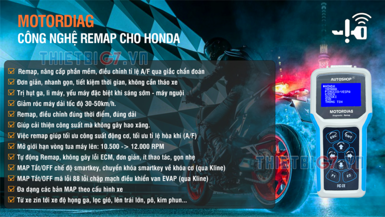MOTORDIAG sở hữu những chức năng cơ bản của chiếc máy đọc lỗi xe fi thông minh