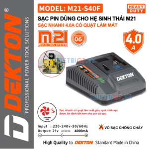 Sạc Nhanh 4A DEKTON M21-S40F (có quạt làm mát)