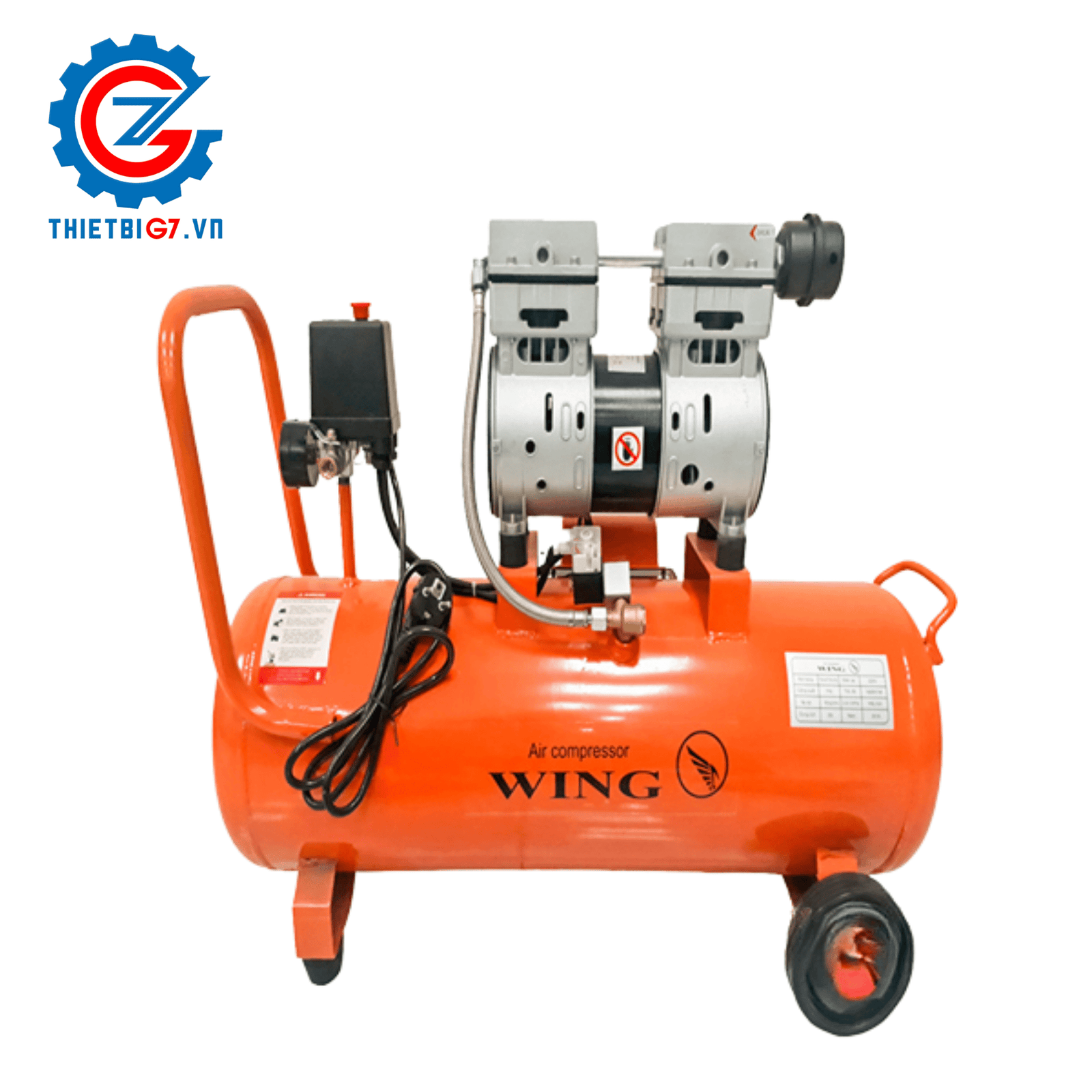 Máy Nén kHí Không Dầu Giảm Âm WING TW-OF750-35L