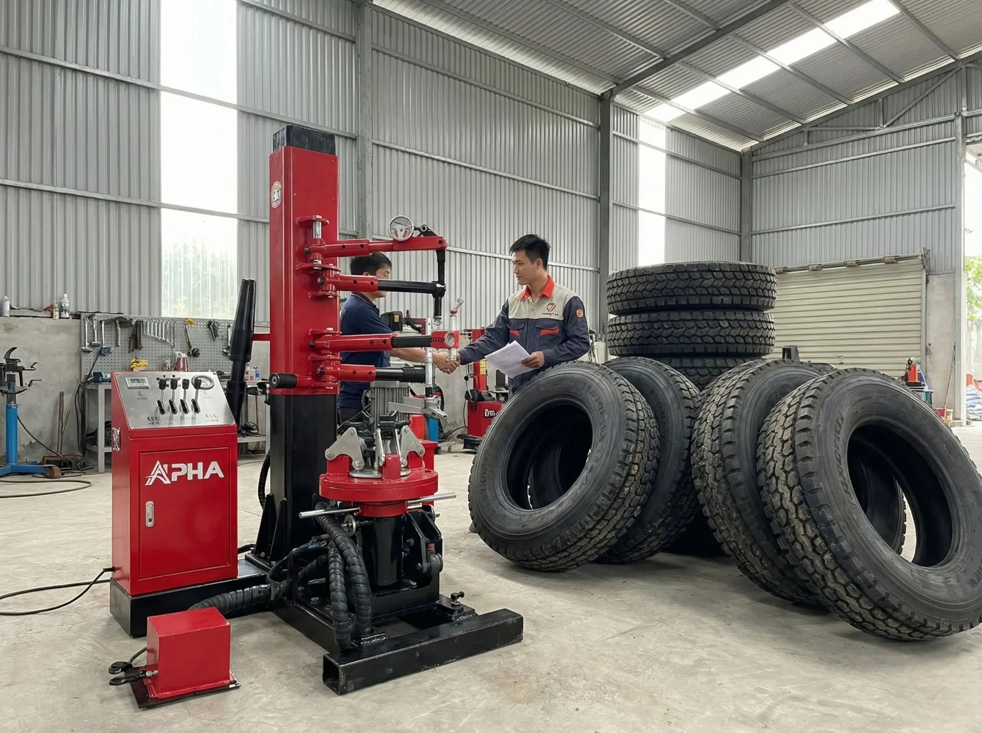 Máy tháo lốp xe tải Alpha 1300