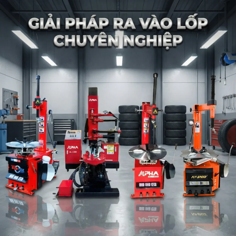 Giải pháp thiết bị ra vào lốp xe tải và xe con cho Gara chuyên nghiệp