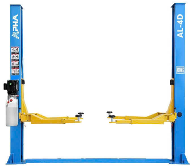 Cầu nâng 2 trụ ALPHA - 4 tấn, giằng dưới