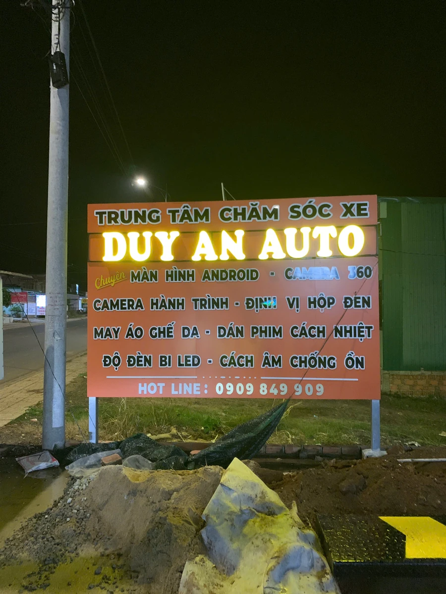 Biển hiệu Gara Duy An Auto tại Lâm Đồng