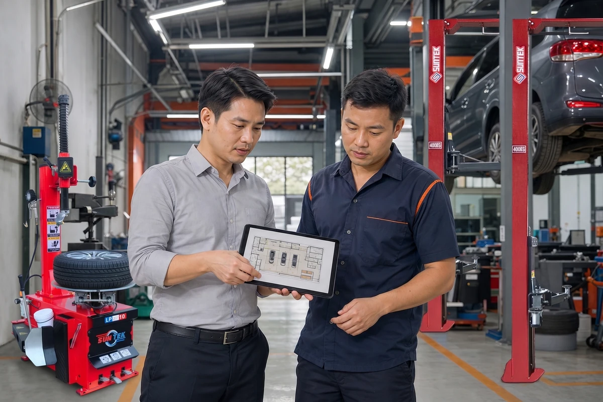 khảo sát móng bản vẽ kỹ thuật thiết bị gara